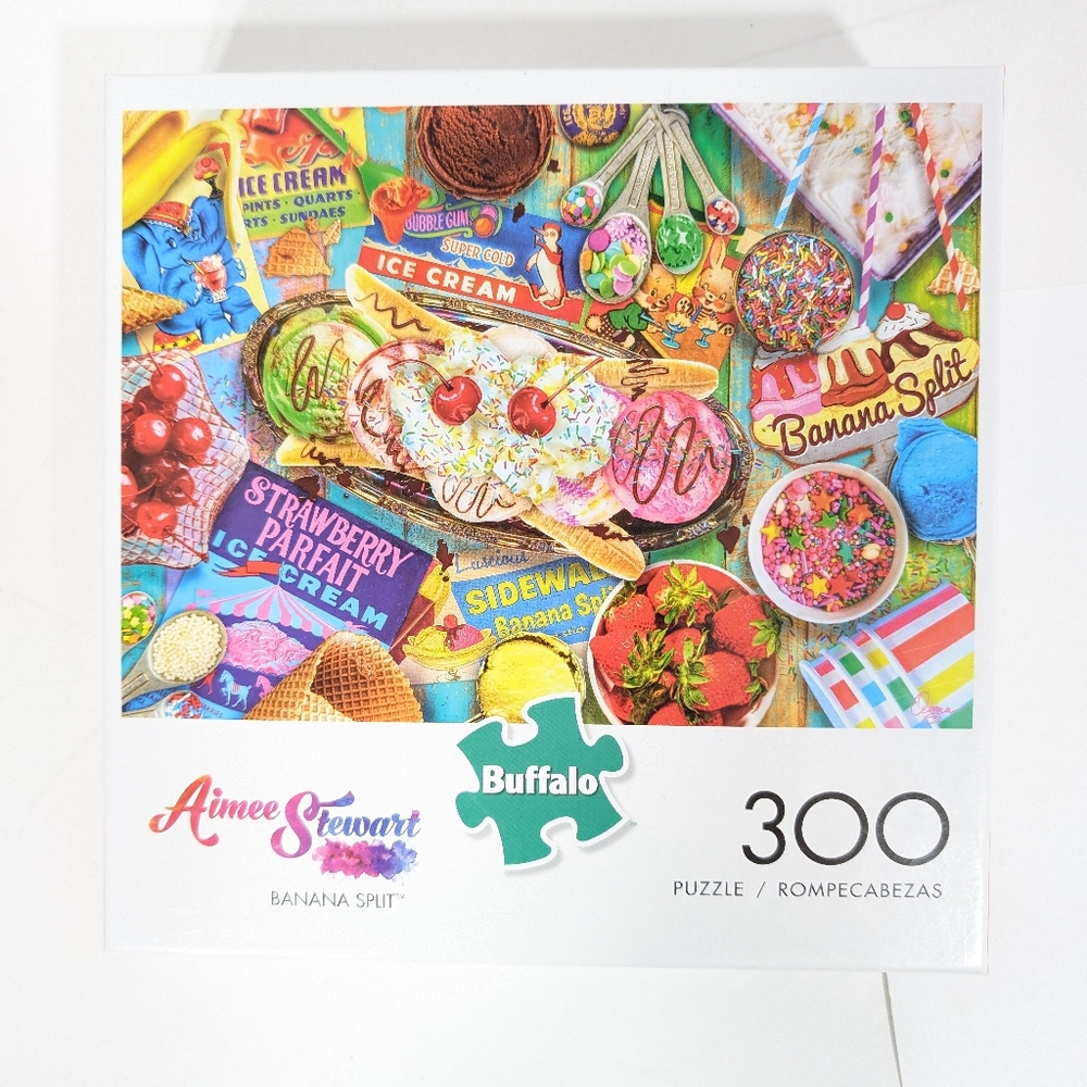 Buffalo Aimee Stewart Puzzle 300 Pieces Complete Banana Split